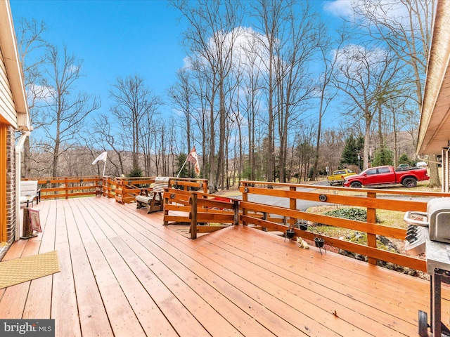 view of wooden deck