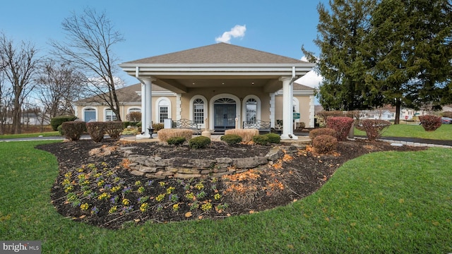 exterior space featuring a yard