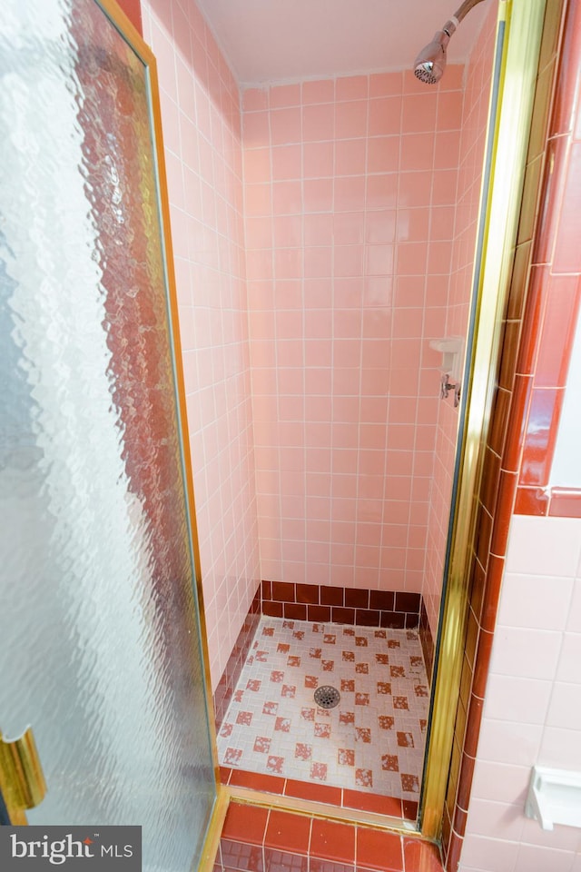 bathroom with an enclosed shower