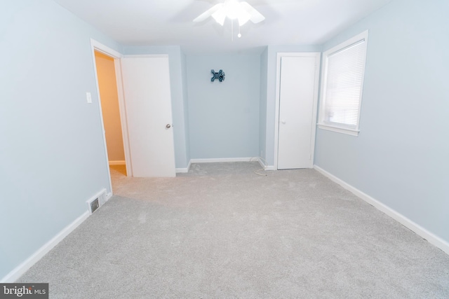 view of carpeted spare room