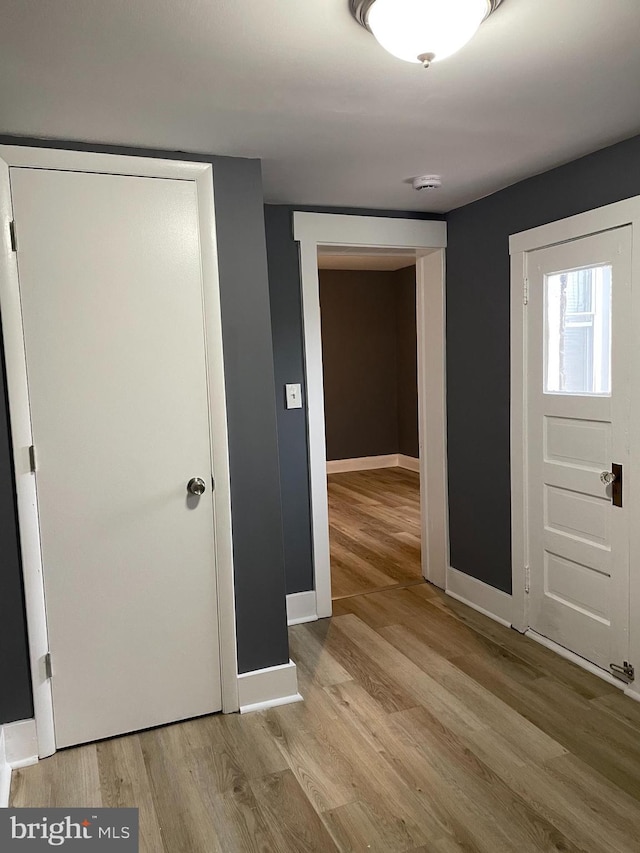 entryway featuring light wood-type flooring