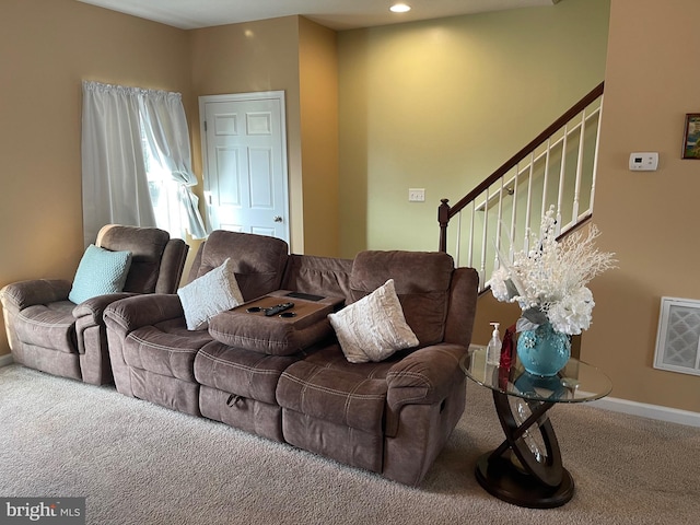 view of carpeted living room