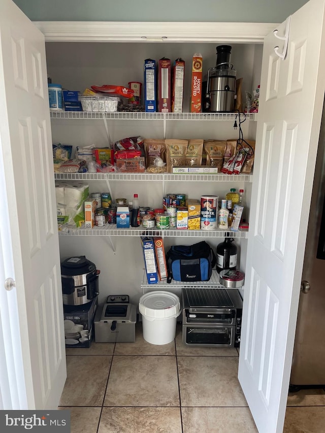 view of pantry