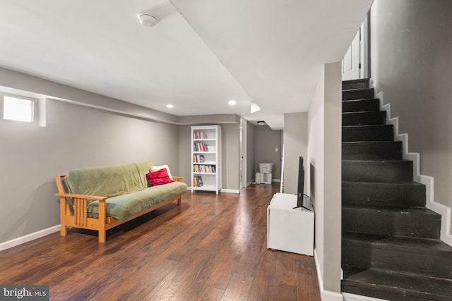 interior space with hardwood / wood-style flooring