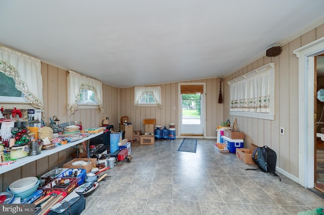 82 Quarry Rd, Birdsboro, PA 19508 - miscellaneous room with healthy amount of natural light and wooden walls