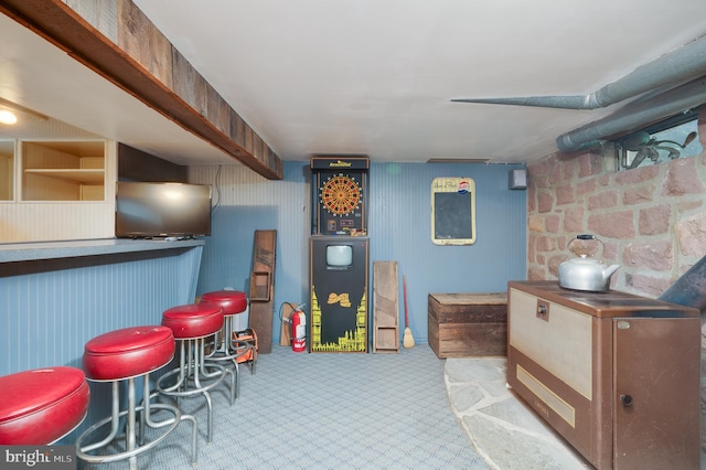 82 Quarry Rd, Birdsboro, PA 19508 - indoor dry bar with carpet flooring