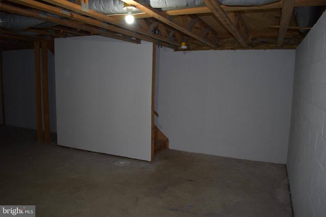 view of basement