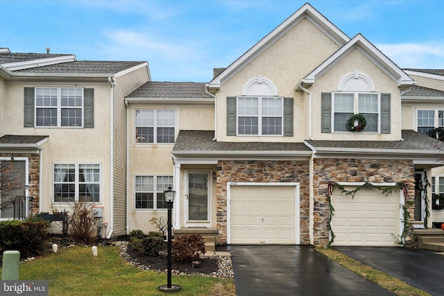 view of property featuring a garage