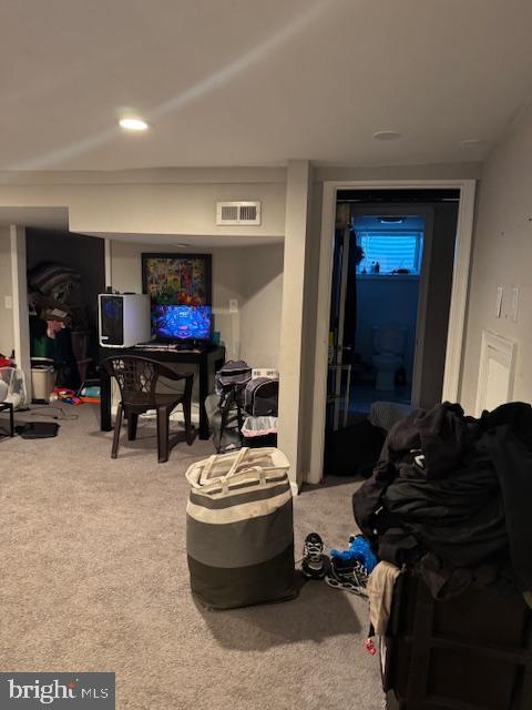 view of carpeted living room