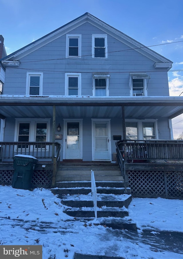 view of front of home with a porch