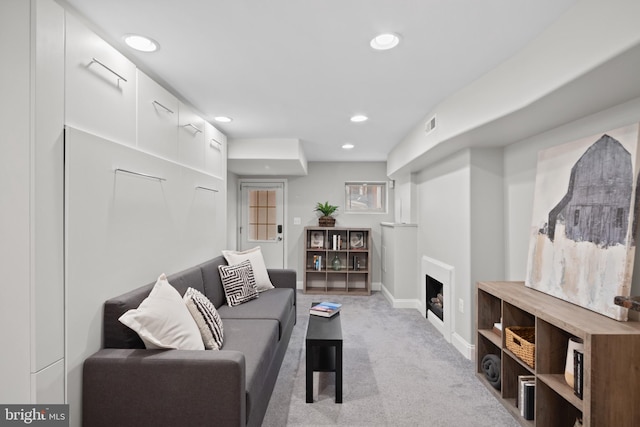 view of carpeted living room