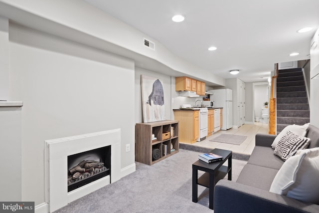 view of carpeted living room