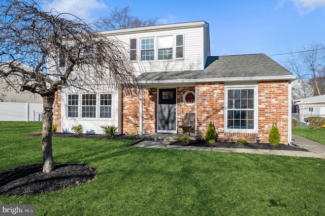 view of property with a front yard