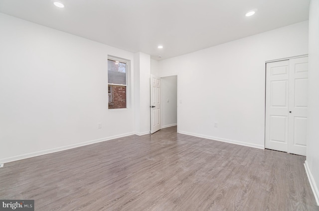 empty room featuring light hardwood / wood-style flooring