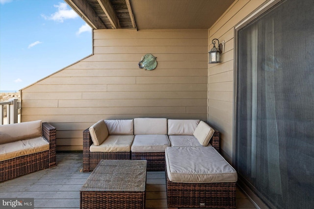 balcony with outdoor lounge area