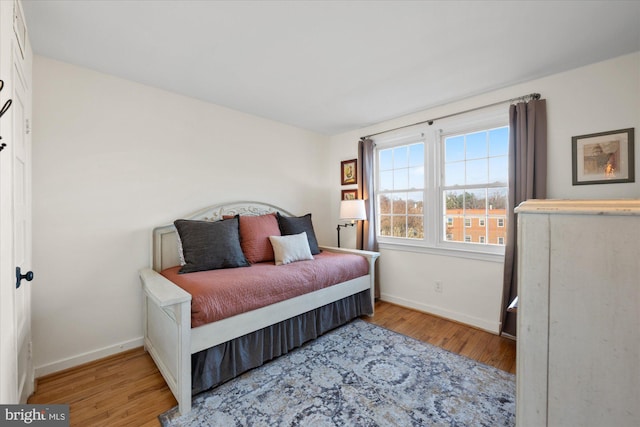 bedroom featuring light hardwood / wood-style flooring