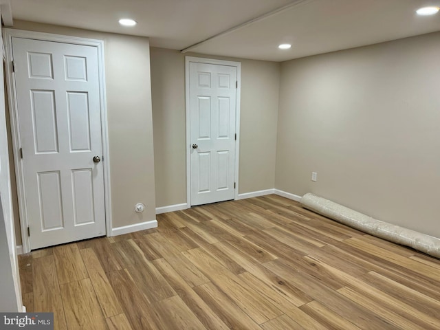 interior space with light wood-type flooring