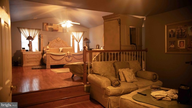 12817 Glasgow Ct, Fort Washington, MD 20744 - bedroom featuring wood finished floors and lofted ceiling