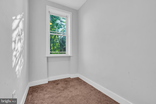 view of carpeted spare room