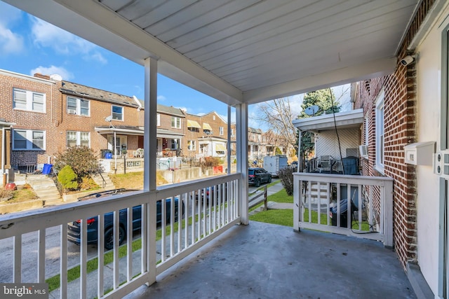 balcony with covered porch