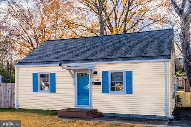 view of front of home