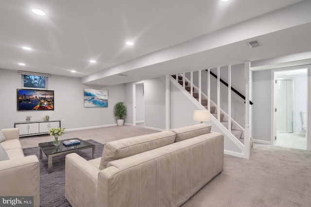 view of carpeted living room