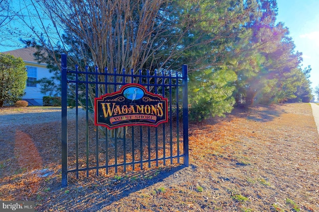 view of community sign