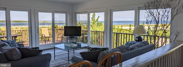 view of sunroom