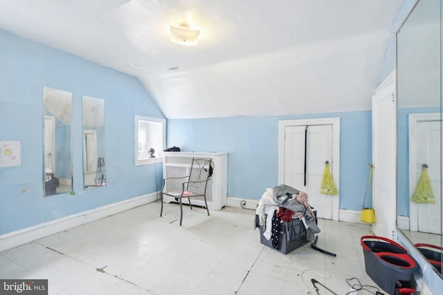 bonus room featuring lofted ceiling