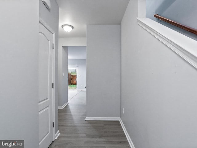 hall featuring hardwood / wood-style floors