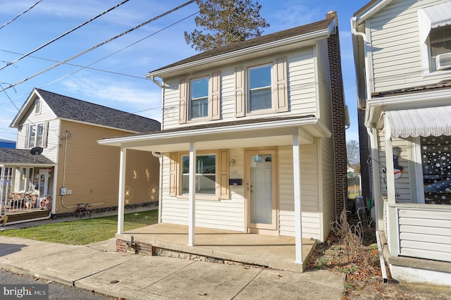 view of front of home with a porch