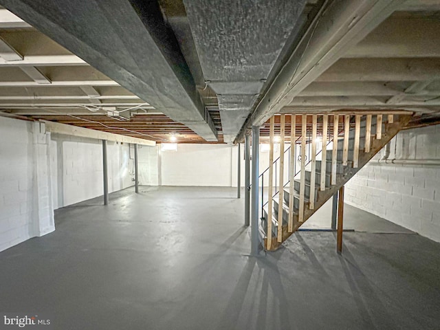 view of basement