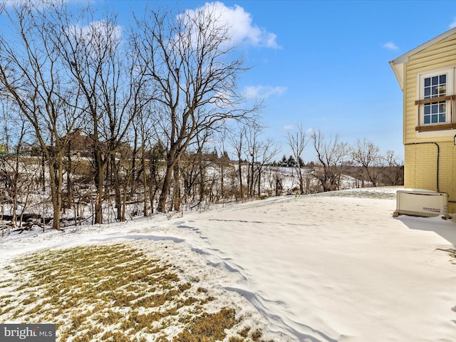 view of snowy yard