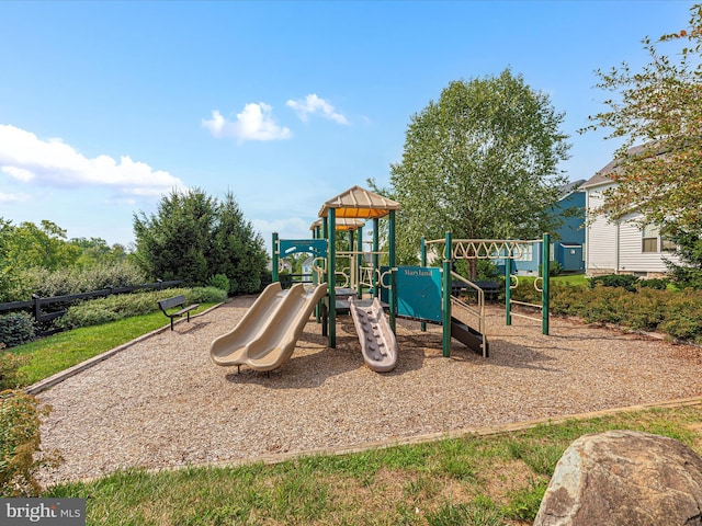 view of jungle gym