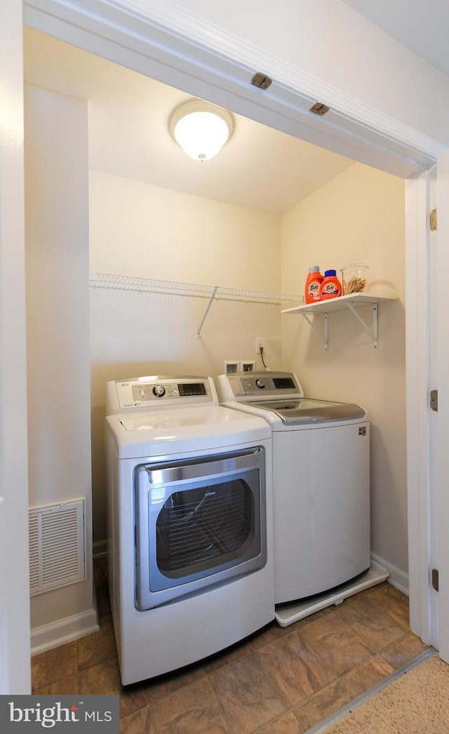 laundry room with washer and clothes dryer