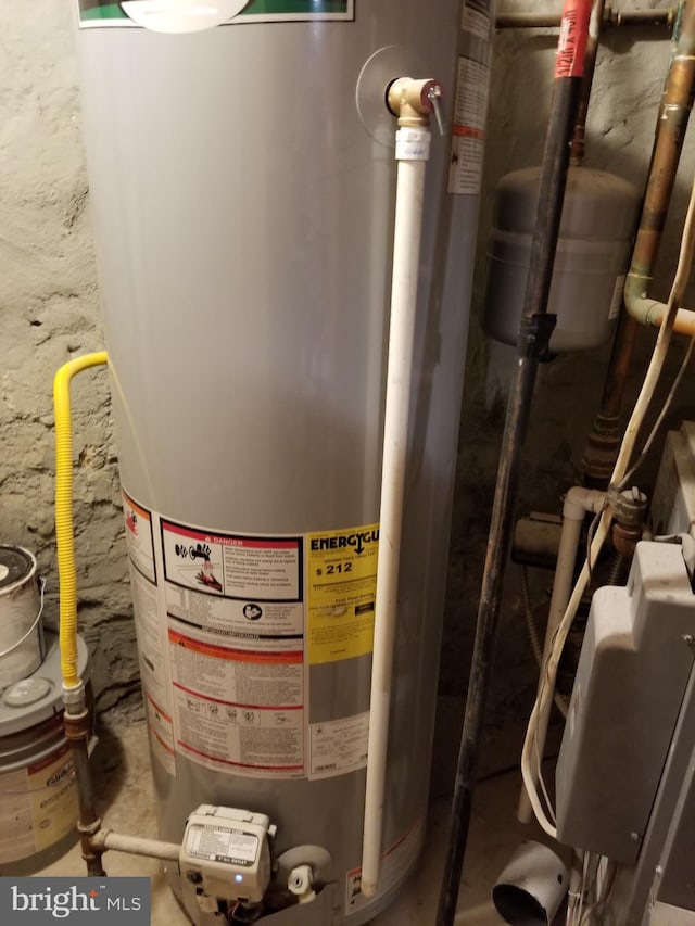 utilities featuring gas water heater