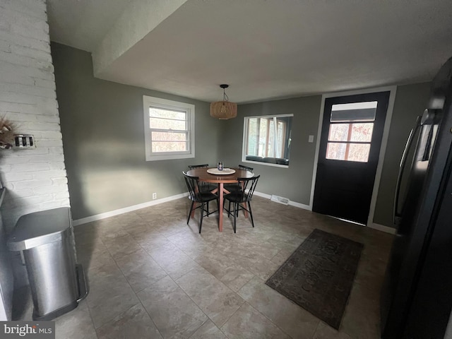 view of dining area