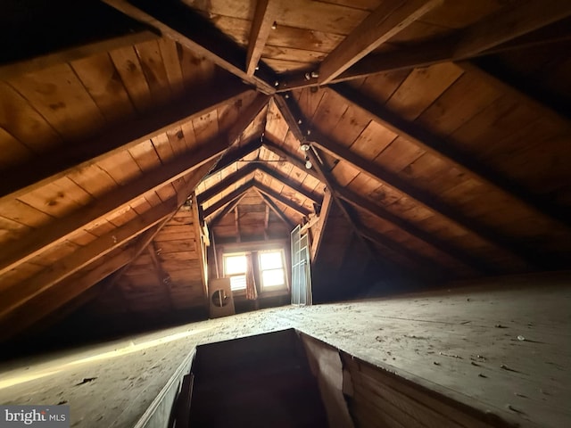 view of attic