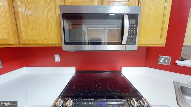 interior details featuring black range oven