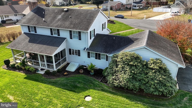 birds eye view of property