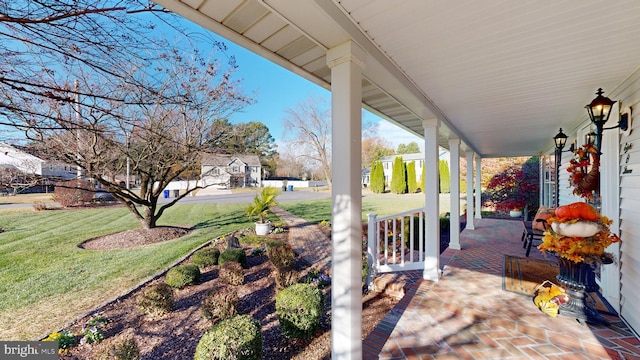 view of patio with covered porch