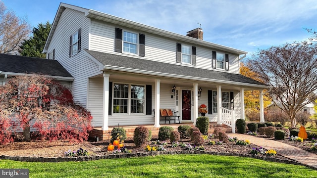 view of front of house featuring covered porch