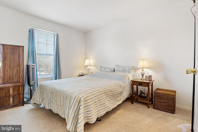 view of carpeted bedroom