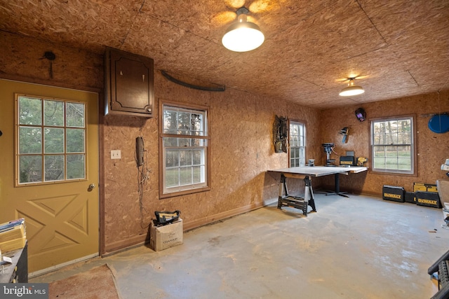 kitchen with dark brown cabinets and a healthy amount of sunlight