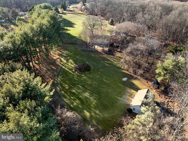 drone / aerial view with a rural view