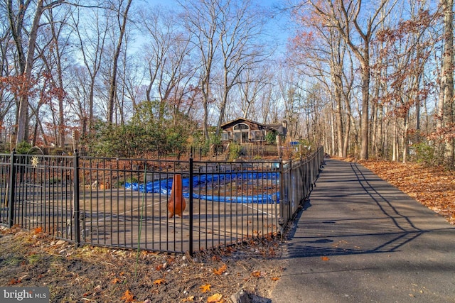 view of swimming pool with a gazebo