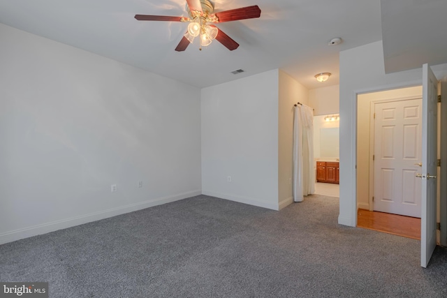 10205 Wincopin Cir Unit 405, Columbia, MD 21044 - carpeted empty room with ceiling fan and a smoke detector