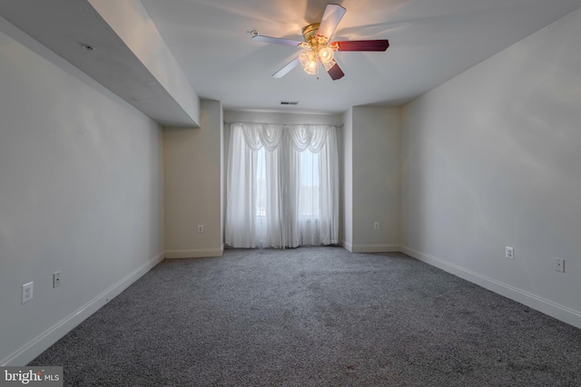 10205 Wincopin Cir Unit 405, Columbia, MD 21044 - carpeted empty room featuring ceiling fan and baseboards