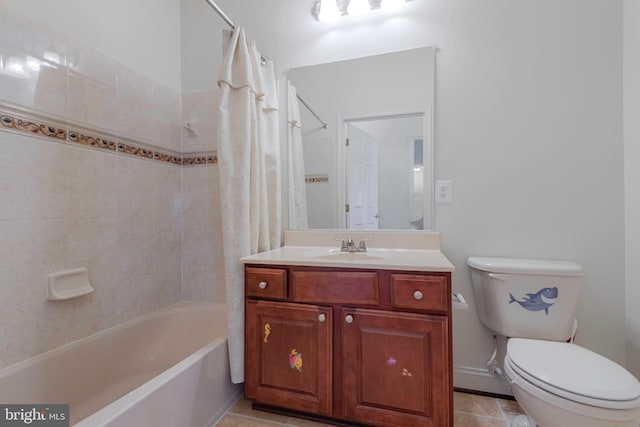 10205 Wincopin Cir Unit 405, Columbia, MD 21044 - bathroom with vanity, shower / tub combo, and tile patterned flooring