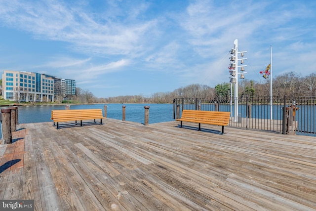 10205 Wincopin Cir Unit 405, Columbia, MD 21044 - dock featuring a water view